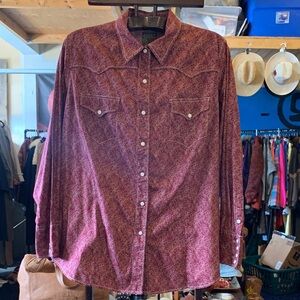 Roper Western Pearlsnap Paisley Button Down Shirt